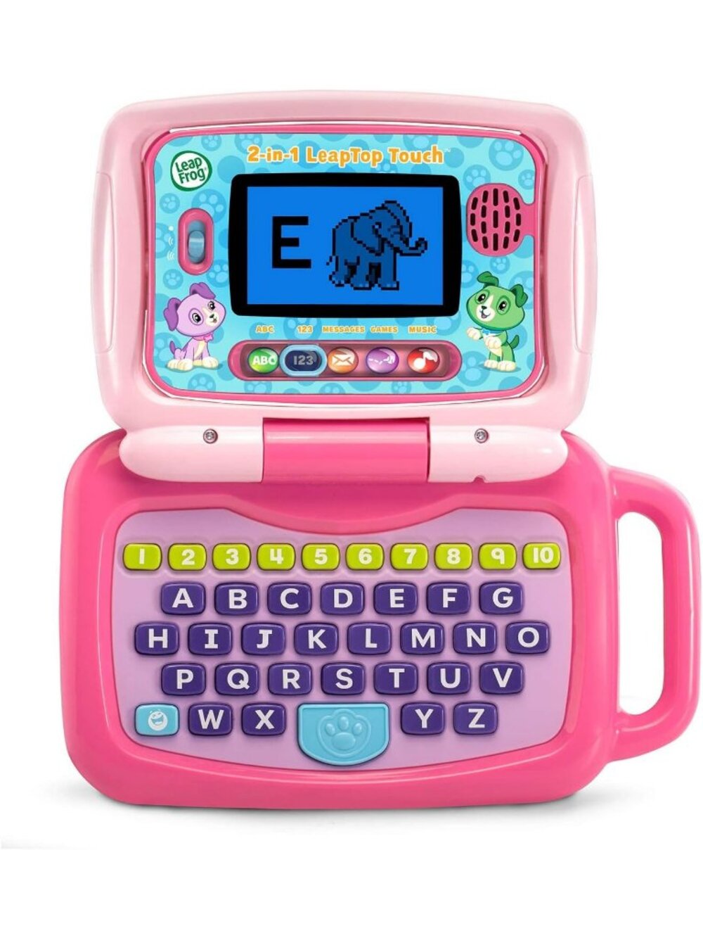 Leapfrogs 2-in-1 Leap Top Touch Pink Educational Learning Toy Plastic Laptop